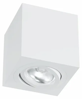 Obrázok produktu pre Zio Surface – 360° otočný LED stropný reflektor, 50 mm pätica GU10, IP20, matná biela, štvorcový tvar – Beneito & Faure