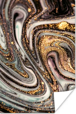 Produktbild von MuchoWow® Poster Marmoroptik - Gold - Glitter - Luxus - Marmor - Weiß 80x120 cm - Papierdruck