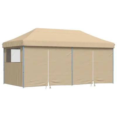 Obrázok produktu pre Skladací pop-up párty stan so 4 bočnými stenami béžový