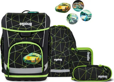 Produktbild von ergobag Schulranzen-Set cubo light CyBär Race