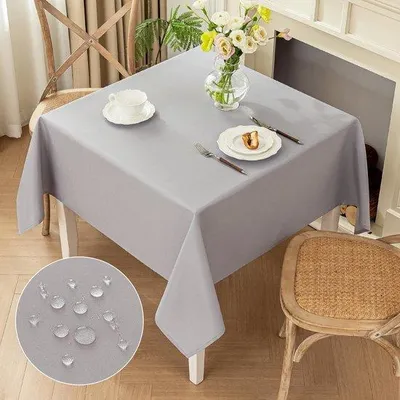 Produktbild von Lichtgrauer, wasserfester Tischwärmer, 120x120cm, Polyester, kratzfest