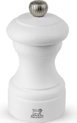 Image de Moulin à sel Peugeot Bistro 10 cm, bois blanc mat