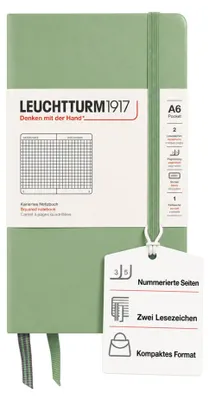 Produktbild von LEUCHTTURM1917 363942 Notizbuch Pocket (A6), Hardcover, 187 nummerierte Seiten,