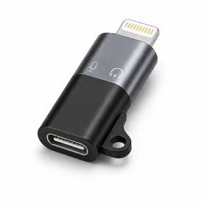 Produktbild von USB-C auf Lightning Adapter – USB-C (Buchse) auf Lightning (Stecker) Konverter für Audio, Datenübertragung, OTG & Laden für iPhone, iPad & iPod, KI-generiertes Bild