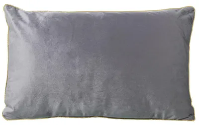 Samtkissen 30x50 cm, Reißverschluss, grau