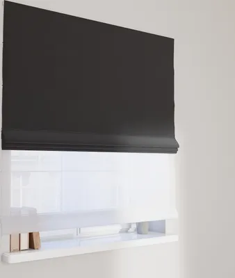 Produktbild von Dekoria Doppelraffrollo Duo, schwarz, 110 x 150 cm