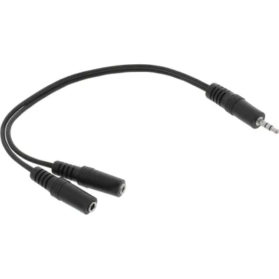 Image de InLine® câble en Y jack, 3,5mm jack ST vers 2x 3,5mm jack BU, stéréo, 0,2m