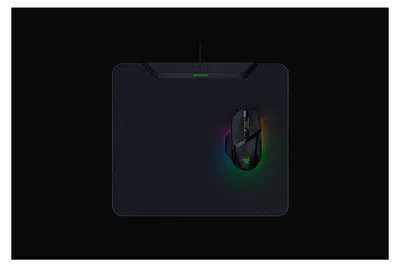 Obrázek produktu pro Razer HyperFlux V2, Černá, Jednobarevný, Guma, Protiskluzové nožky, Herní podložka na myš