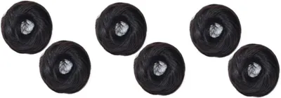 Produktbild von 6 Haargummis für Hochsteckfrisuren und Haarverlängerungen, einfach anzuwenden, für jede Haarstärke, in natürlichen Farben, für Damen und Mädchen