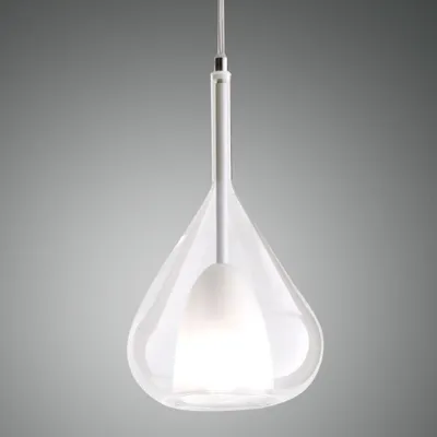 Immagine prodotto di Lampadario a sospensione Lila a Led in metallo e vetro borosilicato trasparente 3481-40-241 Fabas Luce