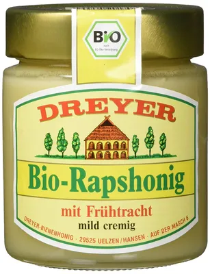 Obrázok produktu pre Dreyer Echter Deutscher Imkerhonig organický repkový med jemný krémový 500g