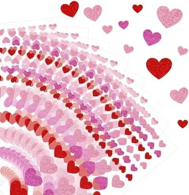 Produktbild von Herz-Aufkleber (620Stück) - DIY-Deko, für Valentinstag & Hochzeit
