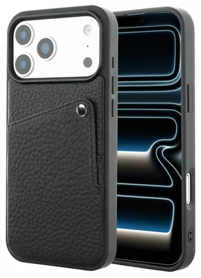 Image de Selencia Riva Coque arrière avec porte-carte pour Apple iPhone 17 Pro Max - Noir