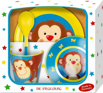 Produktbild von Coppenrath Verlag 18249 Geschirr Geschenkset Affe