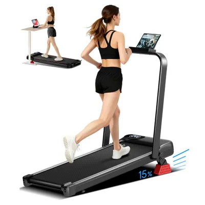 Produktbild von ROBORE U18F Klappbares Laufband mit 15 % Steigung – Leiser 2,5 HP Brushless-Motor, 7-lagige Dämpfung, 136 kg Belastbarkeit, Komplett montiert
