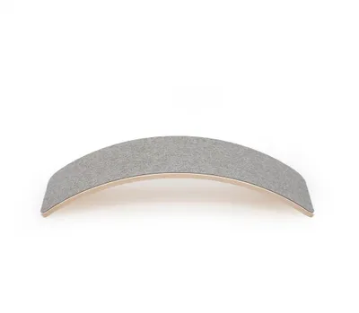 Image de leg&go Planche d’équilibre avec un fond en feutre gris Talle S (80x28 cm) en bois, planche à bascule pour enfants et adultes