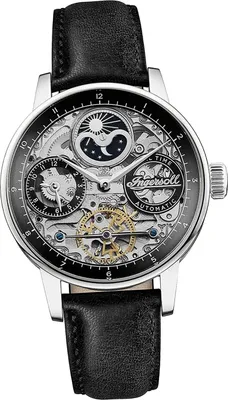 Produktbild von Ingersoll Leder Herren Uhr Analog Casual Armbanduhr schwarz D2UIN07701