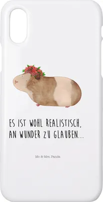 Produktbild von Mr. & Mrs. Panda Iphone 10 Handyhülle Meerschweinchen Weisheit - Weiß - Geschenk, Spruch, Cover, Lustige Sprüche, Motivation, Handy, Wunderland, Hülle, X, Wunder