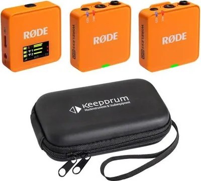 Produktbild von Rode Mikrofon-Funksystem Wireless GO Gen 3 Orange mit Softcase