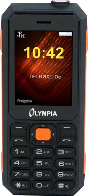 Zdjęcie produktu dla Olympia Active Outdoor, Klasyczny, Dual SIM, 6,1 cm (2.4"), Bluetooth, 1800 mAh, Czarny, Pomarańczowy