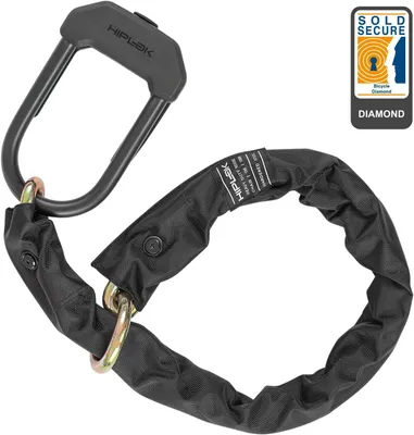 Productafbeelding van Beugelslot 14 mm met lusketting 100 cm - Zwart