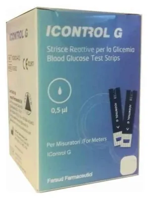 Immagine prodotto di Strisce Misurazione Glicemia Icontrol G 50 Pezzi