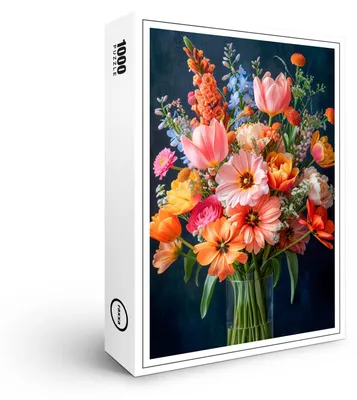 Produktbild von raxxa Premium-Puzzle "Bright Floral Bouquet Still Life", 1000 Teile