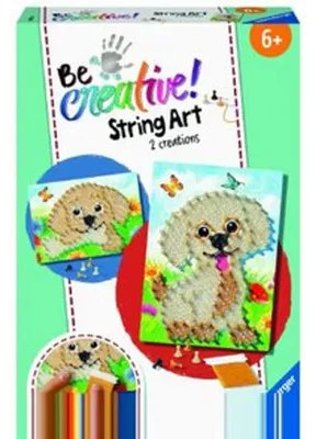 Image de Ravensburger 18243 String Art Dogs - Tableaux à fils créatifs avec d'adorables chiots, pour enfants à partir de 6 ans