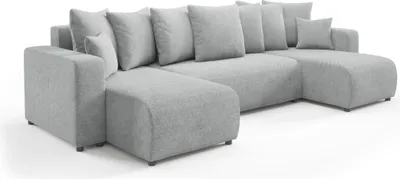 Produktbild von KEF Ecksofa Laura – U-Form – 318x88x145 cm – Liegefläche 135x270 cm – Rollmechanismus – Weicher Stoff – Mit Bettkasten Onega 8