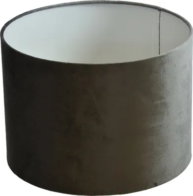 Produktbild von Lampenschirm Ø 25 x 18 cm dunkelgrau Velour Zylinderförmig