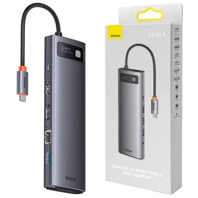 Obrázek produktu pro BASEUS adaptér HUB 12in1 typ C WKWG020213/BS-OH037 0,2m šedý