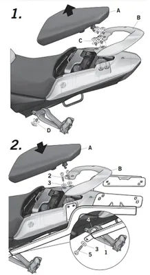 Produktbild von SHAD Montagesatz für Oberkoffer Top Master S0WL12ST, passend für SYM WOLF 125 (ab Baujahr '12)