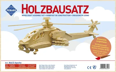 Produktbild von Pebaro Pebaro Holzbausatz Apache-Hubschrauber