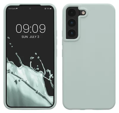 Produktbild von kwmobile Handyhülle für Samsung Galaxy S22 Hülle - Case Silikon - Kabelloses Laden - Schutzhülle Cover in Cool Mint