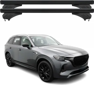 Produktbild von Menabo Dachträger Grundtäger für Mazda CX-80 2024-2025 Aluminium Schwarz 2 tlg