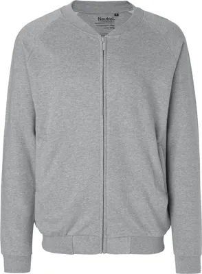 Produktbild von Neutral O73501 | Herren Jacket with Zip / 100% Fairtrade Baumwolle - Farbe: Sports Grey - Größe: XXL