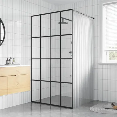 Produktbild von vidaXL Duschwand für Walk-in Dusche Klares Sicherheitsglas 118x190 cm