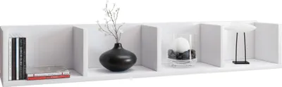 Produktbild von VCM Hängeregal "Honsa", Board für Bücher, Figuren, CDs, H 15 x B 97 x T 17 cm, Farbe Weiß