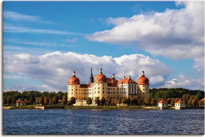 Produktbild von ARTland Leinwandbild Blick auf Schloss Moritzburg in Sachsen Größe: 60x40 cm