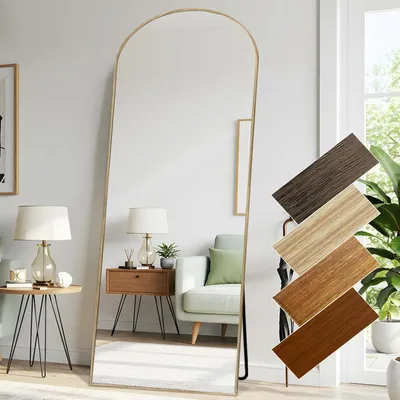 Obrázok produktu pre Zrkadlo na podlahu – stojace zrkadlo – zrkadlo na líčenie – nástenné zrkadlo – celotělové zrkadlo – 76 x 180 cm