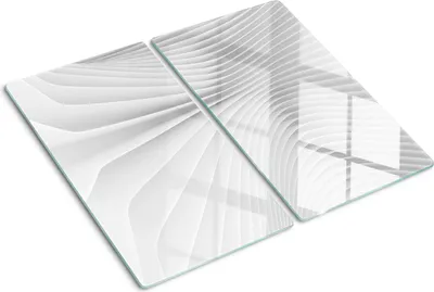 Produktbild von Tulup Glas-Herdabdeckplatte - 2x30x52cm - Glaskeramikkochfeld-Abdeckung Spritzschutz Zweiteilig Abstraktionslinien