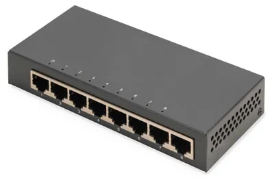 Immagine prodotto di Digitus DN-80066-1 DIGITUS Switch 8-Port Gigabit Desktop, Unmanaged, Metallgeh.