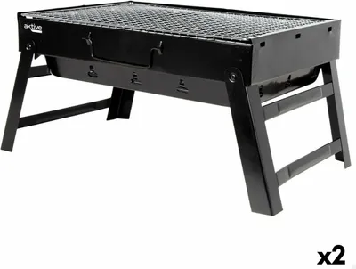 Produktbild von Tragbarer Grill aktive rechteckig schwarz 50 x 23 x 30 cm (2 Stück)