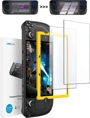 Produktbild von JSAUX 9H Matt Schutzglas 2 Stück für Steam Deck - Problemlose Installation