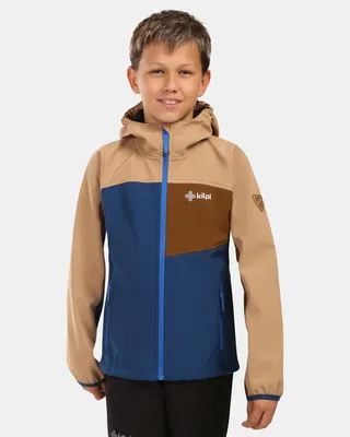 Productafbeelding van Kilpi Ravio softshell jas, bruin, blauw, maat 3 jaar, kleur bruin, blauw, maat 3 jaar