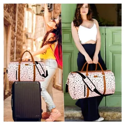 Produktbild von Reisetaschen für Damen – Weekender Duffle Bag, große Handgepäcktasche für Reisen, geschäftliche Anlässe, urlaubsfreundlich, leichter Organizer, faltbares Gepäck