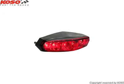 Produktbild von Koso LED-Rücklicht Mini Rauchglas mit Nummernschildbeleuchtung OEM HB020010