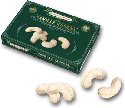 Obrázek produktu pro Haeberlein jemné vanilkové croissanty s moučkovým cukrem 100g