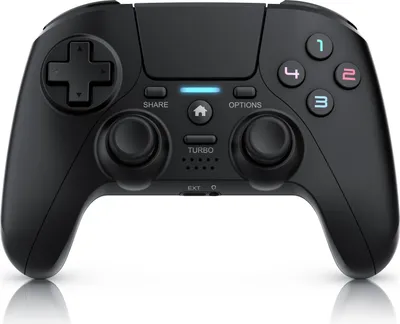 Produktbild von CSL Controller, Gamepad wireless, kabellos für PS4 & PC, Dual Vibration, Touchpad, Lautsprecher, PlayStation 4-Controller