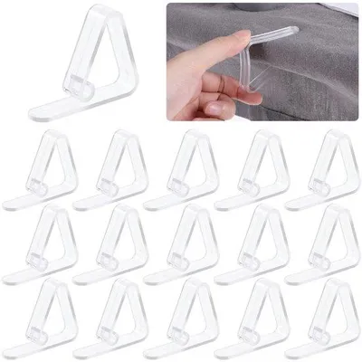 Productafbeelding van Azomor® Set van 16 transparante plastic tafelklemmers, geschikt voor binnen- en buitengebruik